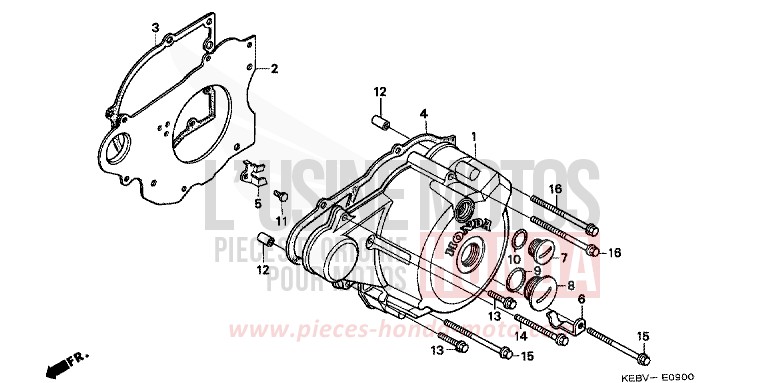 KURBELGEHAEUSEDECKEL, L. von CA125 REBEL MYSTERY RED METALLIC (R231) von 1999